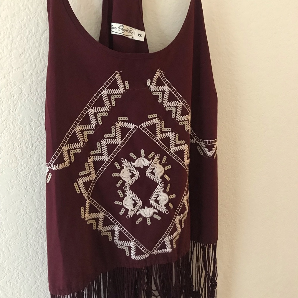 Maroon tank top